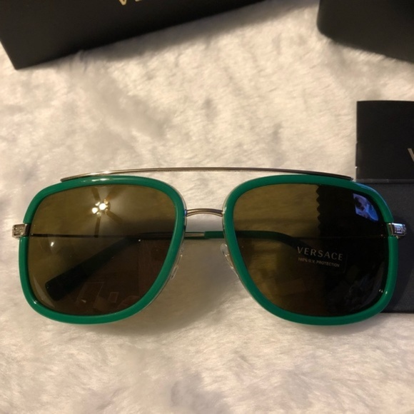 Versace Accessories - Versace Sunglasses Green Square Pop Chic AUTHENTIC